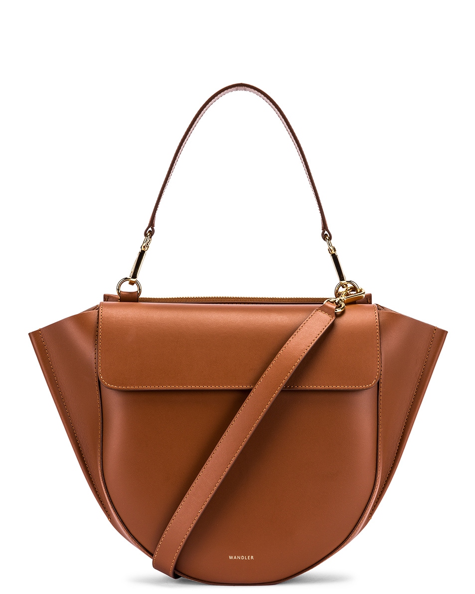 Image 1 of Wandler Medium Hortensia Leather Bag in Tan