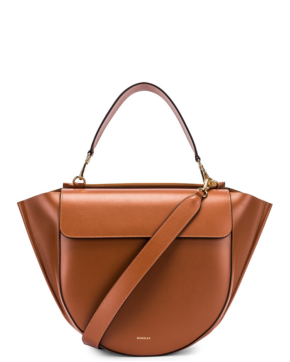 Image 1 of Wandler Big Hortensia Leather Bag in Tan