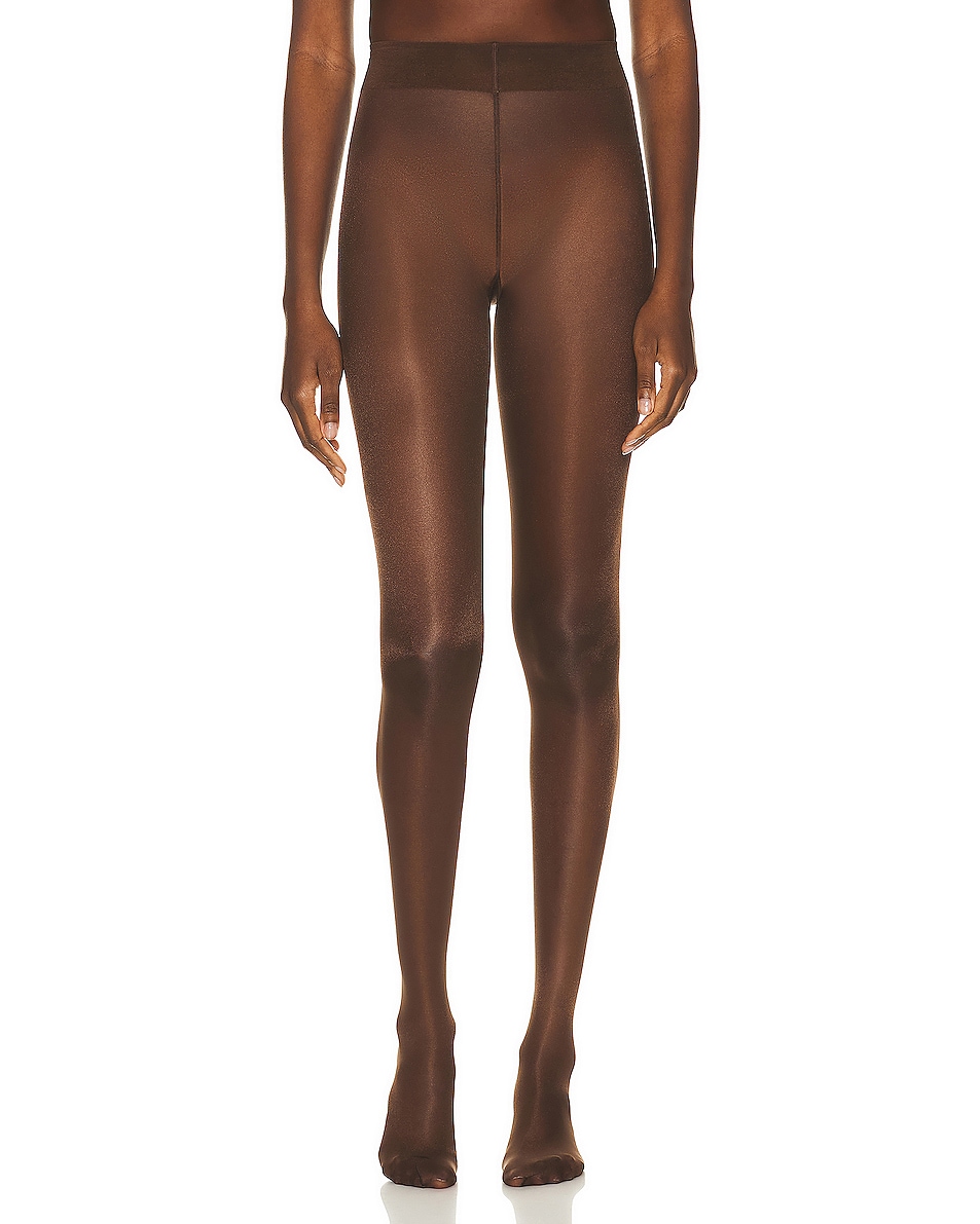 Image 1 of Wolford Satin Touch Tights in Cocoa