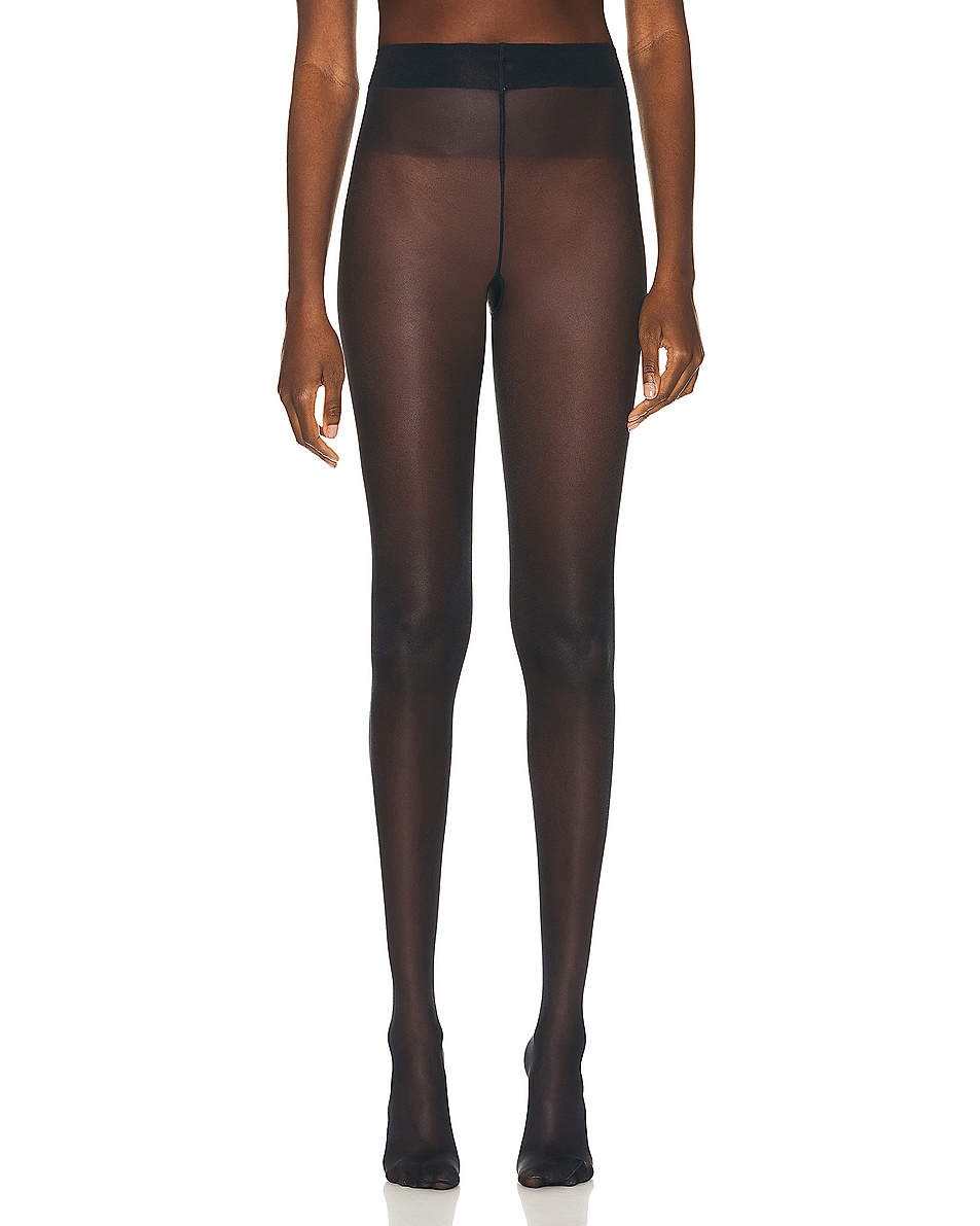 Image 1 of Wolford Satin Touch Tights in Admiral