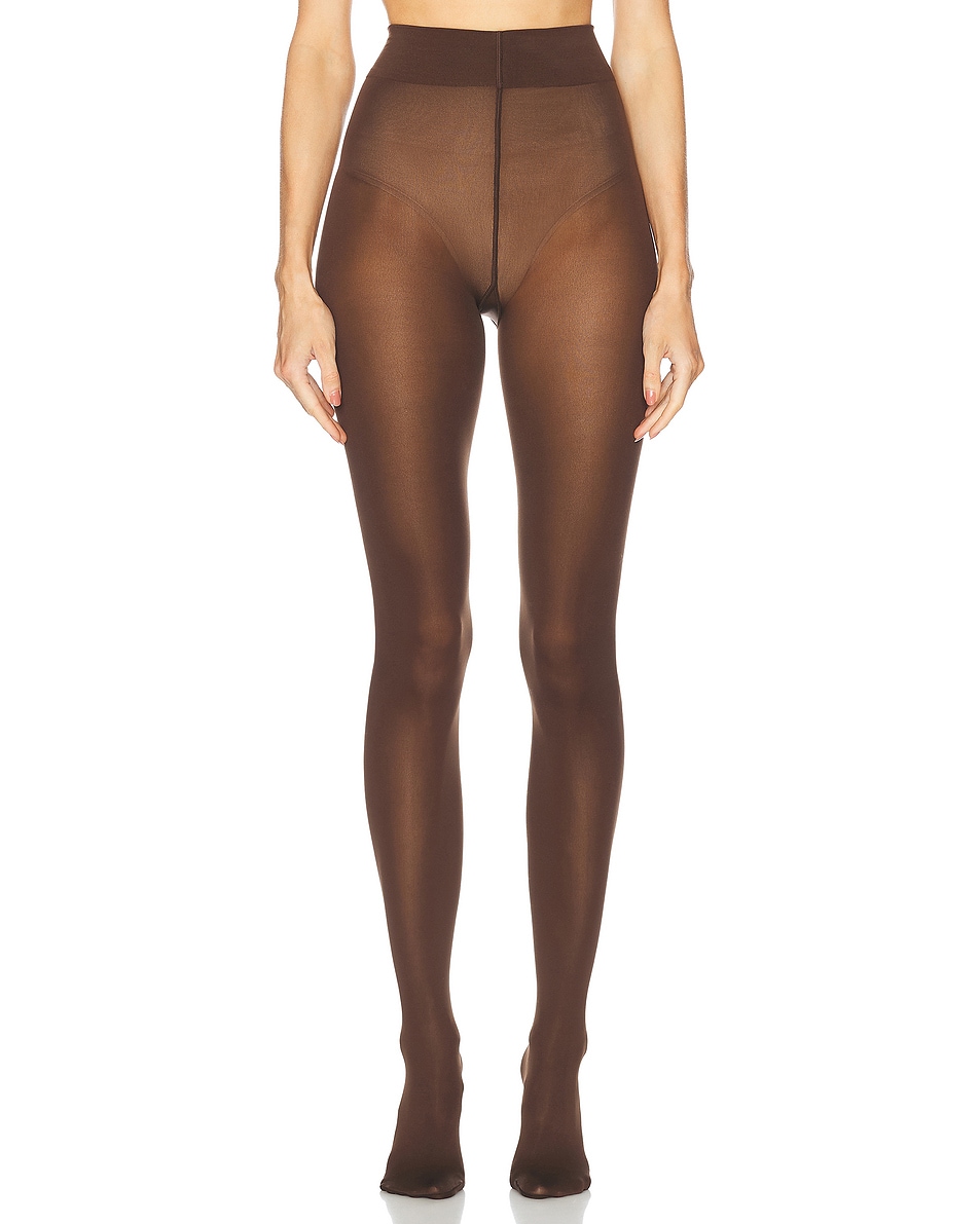 Image 1 of Wolford Velvet De Luxe 66 Tights in Umber