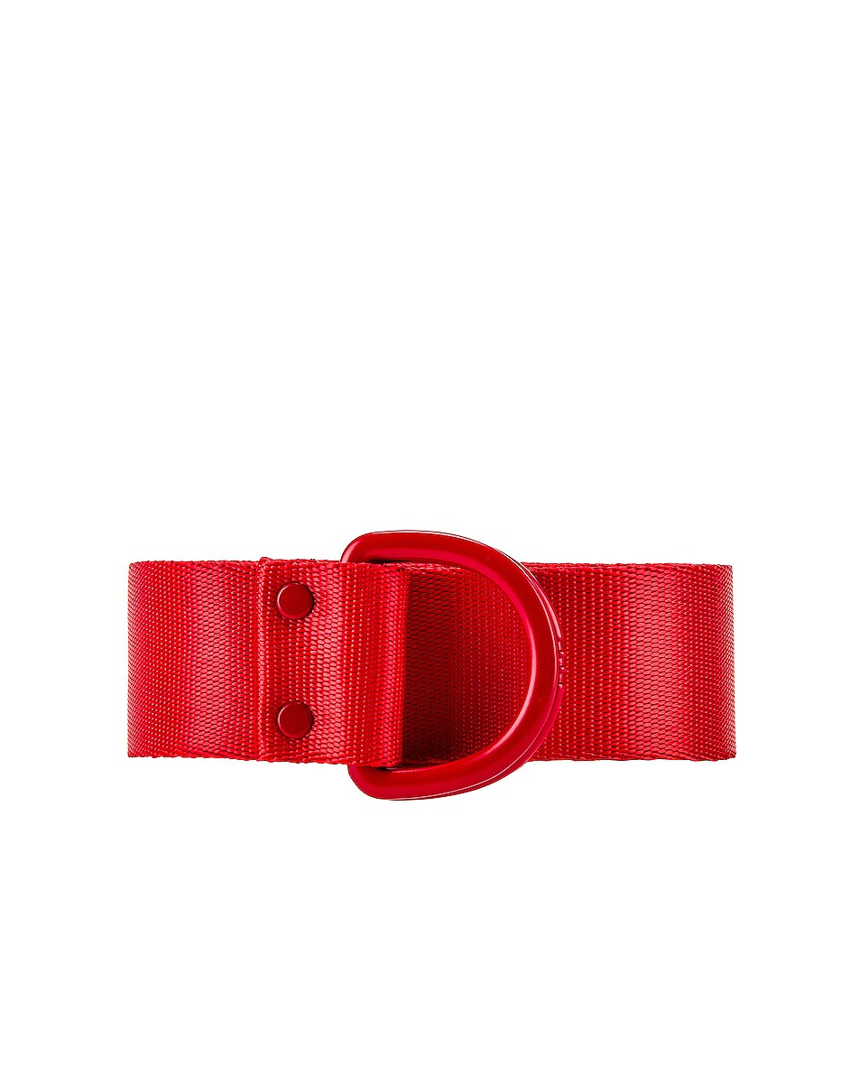 Image 1 of Y-3 Yohji Yamamoto Logo Belt in Red