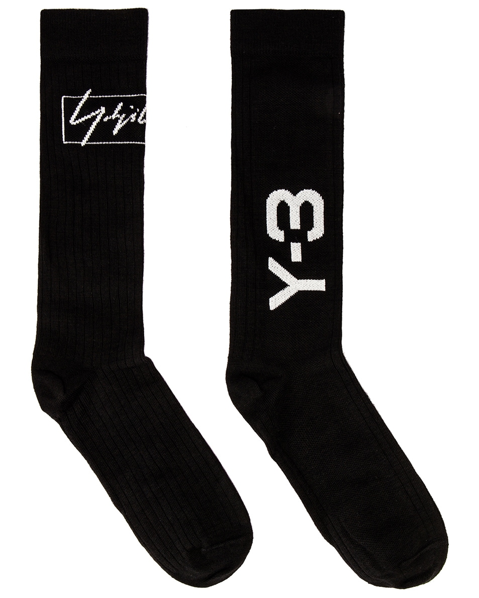 Image 1 of Y-3 Yohji Yamamoto WO NYL Sock in Black