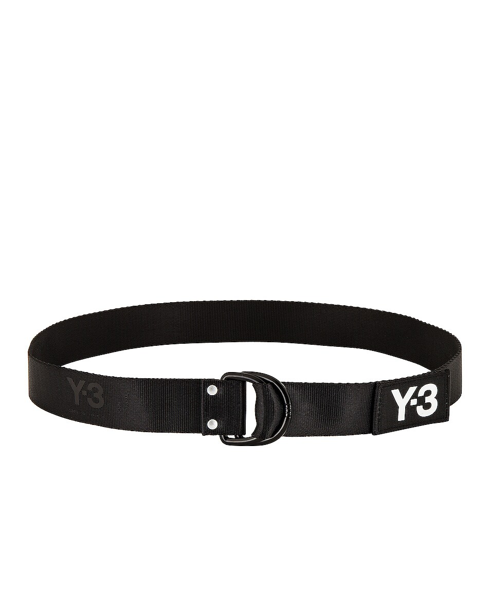 Image 1 of Y-3 Yohji Yamamoto Belt in Black & Core White
