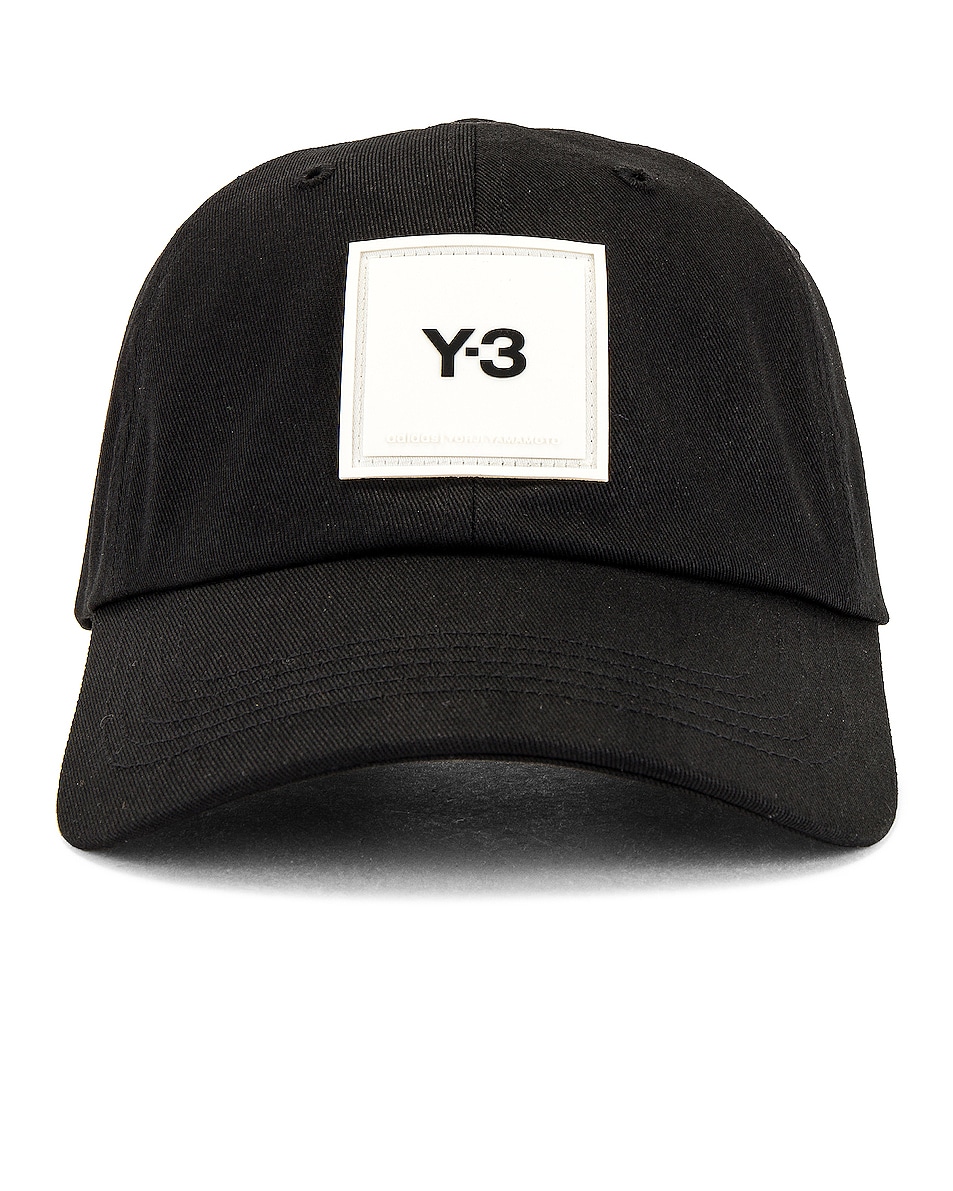 Image 1 of Y-3 Yohji Yamamoto Square Label Cap in Black