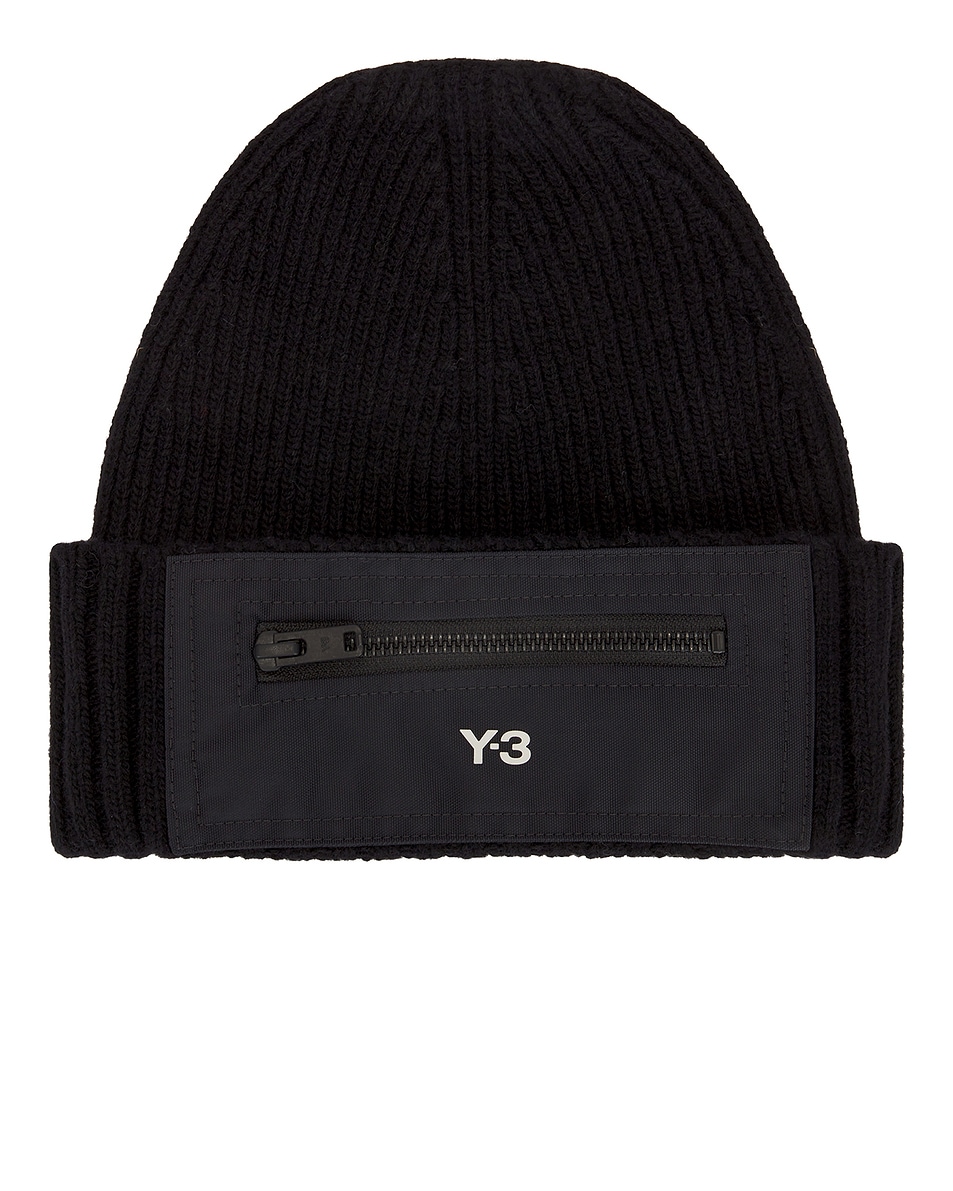 Image 1 of Y-3 Yohji Yamamoto Beanie in Black