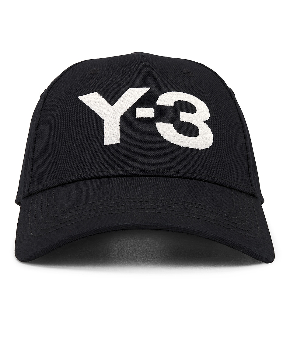 Image 1 of Y-3 Yohji Yamamoto Y-3 Logo Cap in Black & Talc