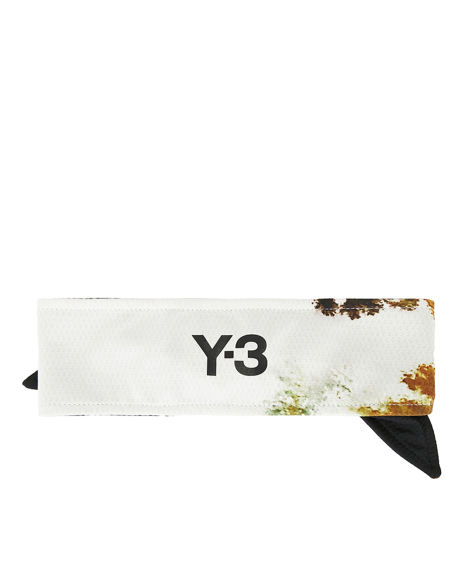 Image 1 of Y-3 Yohji Yamamoto Tennis Capsule Climacool Tennis Tieband Headband in Orbit Grey & Black