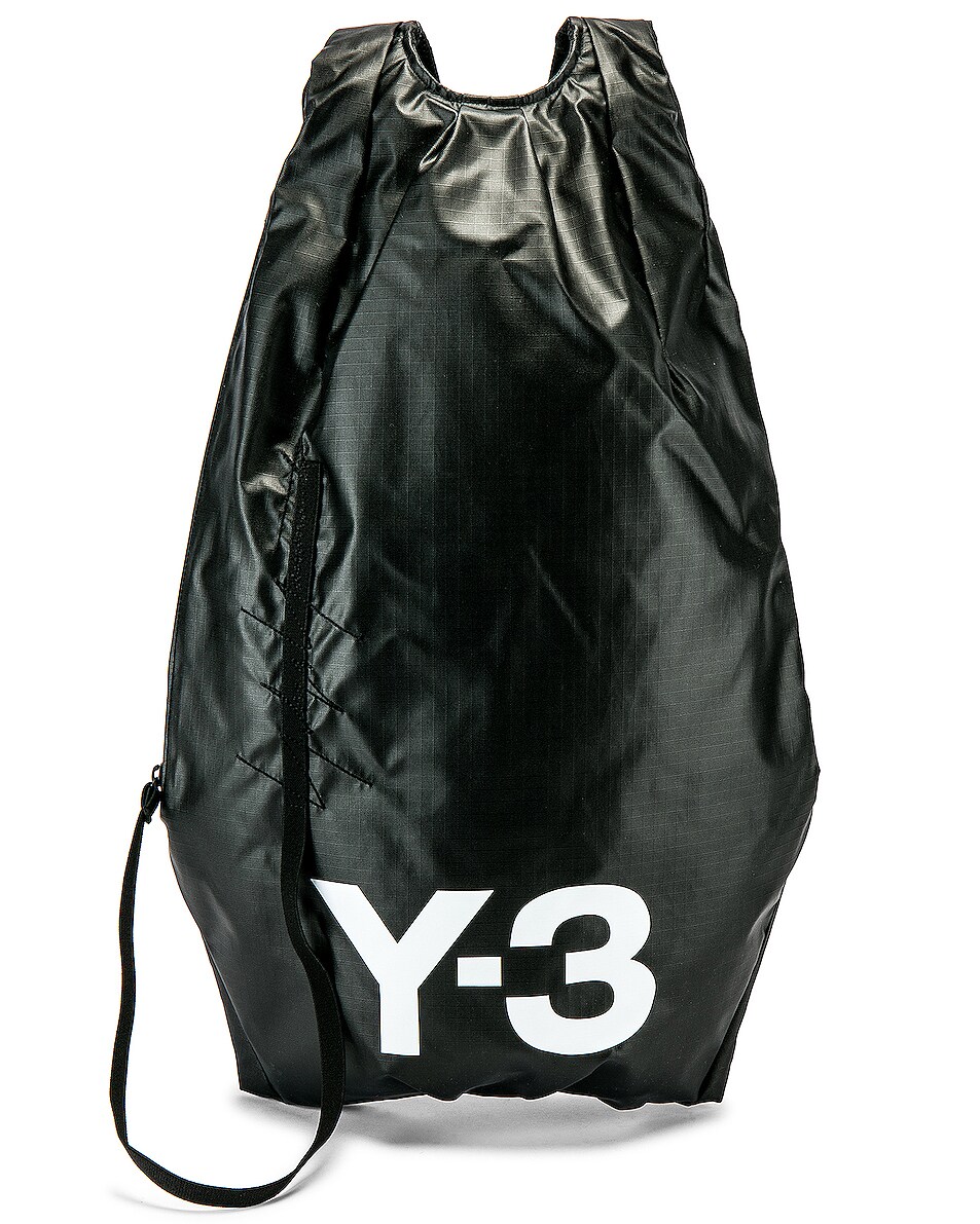 Image 1 of Y-3 Yohji Yamamoto Logo Backpack in Black & White