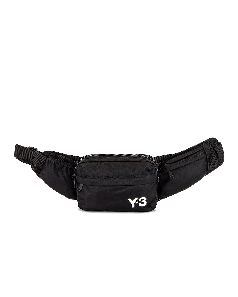 Image 1 of Y-3 Yohji Yamamoto Sling Bag in Black & Core White
