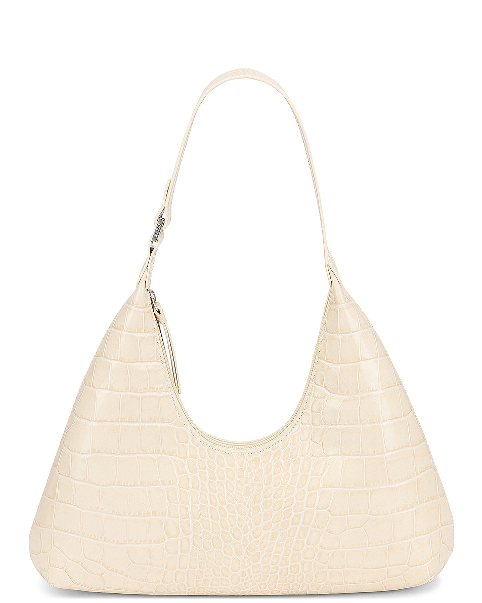 Image 1 of BY FAR Amber Croco Bag in Cream