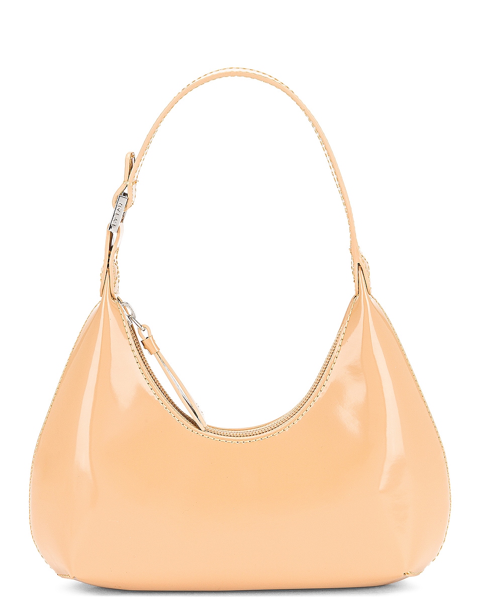 Image 1 of BY FAR Baby Amber Semi Patent Bag in Cream