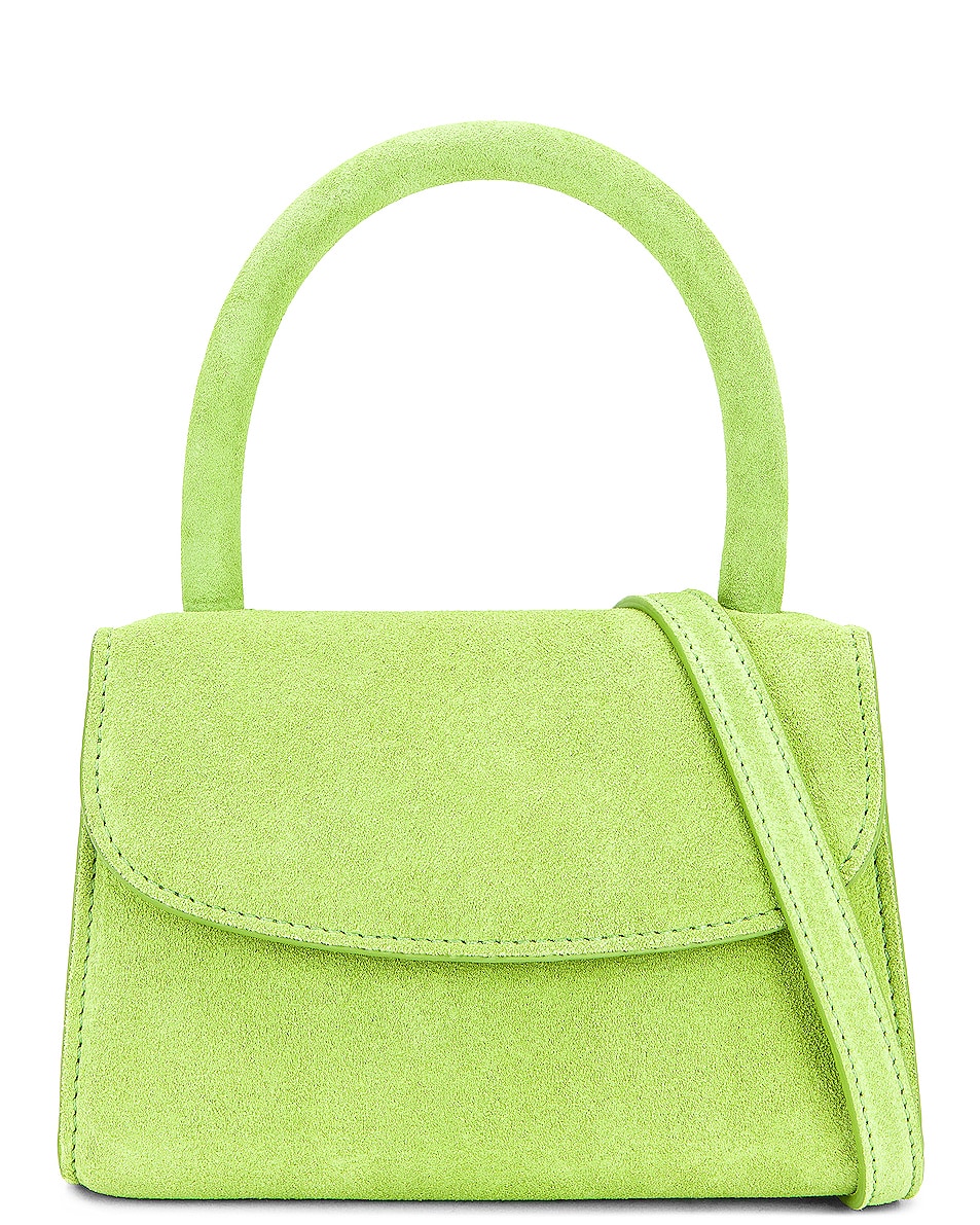 Image 1 of BY FAR Mini Suede Bag in Bright Green