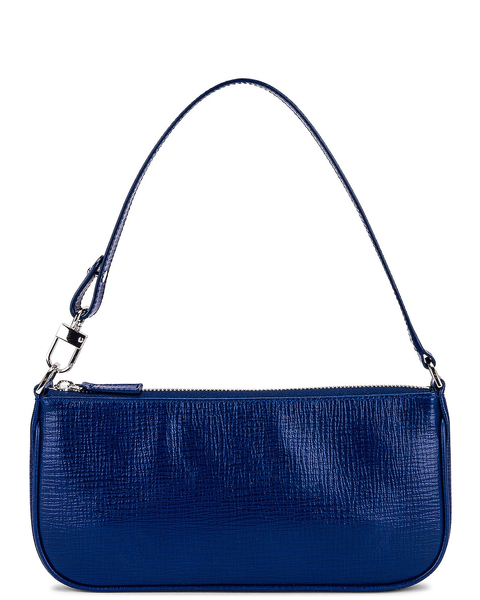 Image 1 of BY FAR Rachel Embossed Leather Bag in Deep Blue