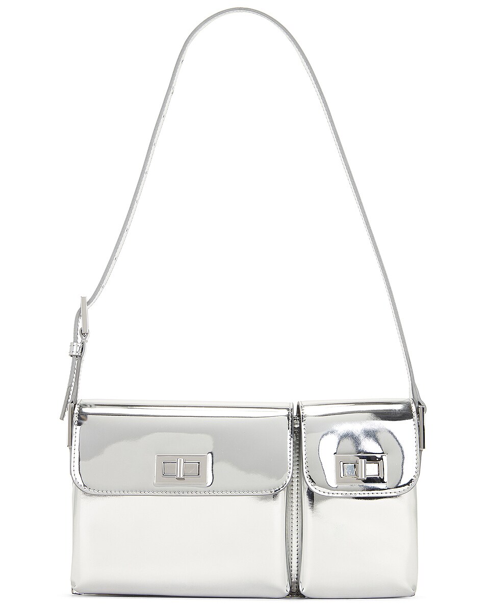 Image 1 of BY FAR Billy Shoulder Bag in Silver Lac