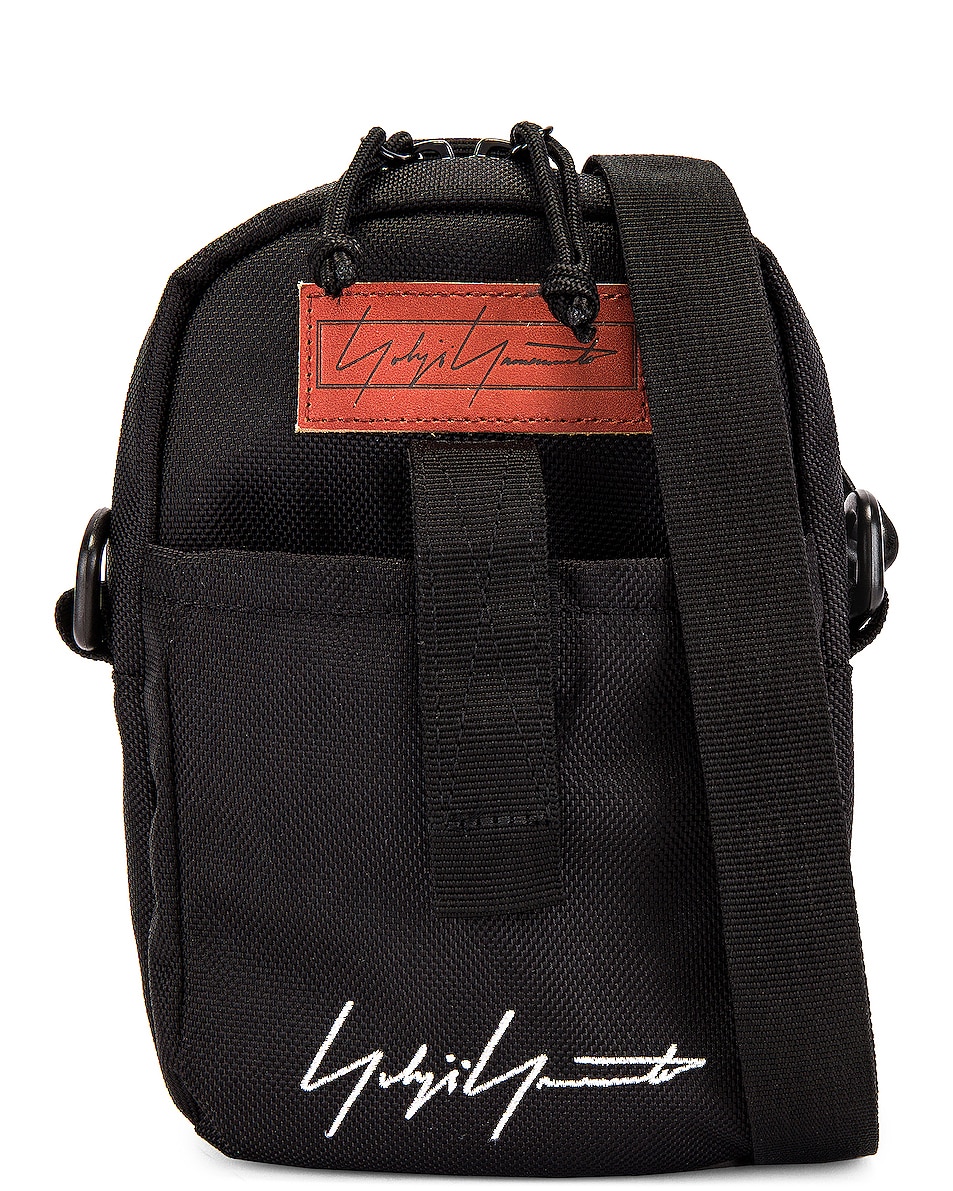 Image 1 of Yohji Yamamoto Logo Shoulder Pouch Crossbody Bag in Black