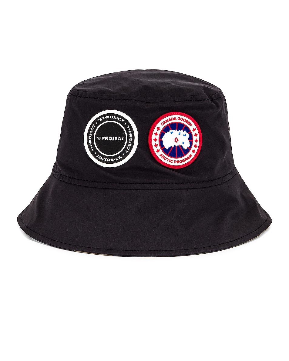 Y/Project x Canada Goose Bucket Hat in Black & CG Camo | FWRD