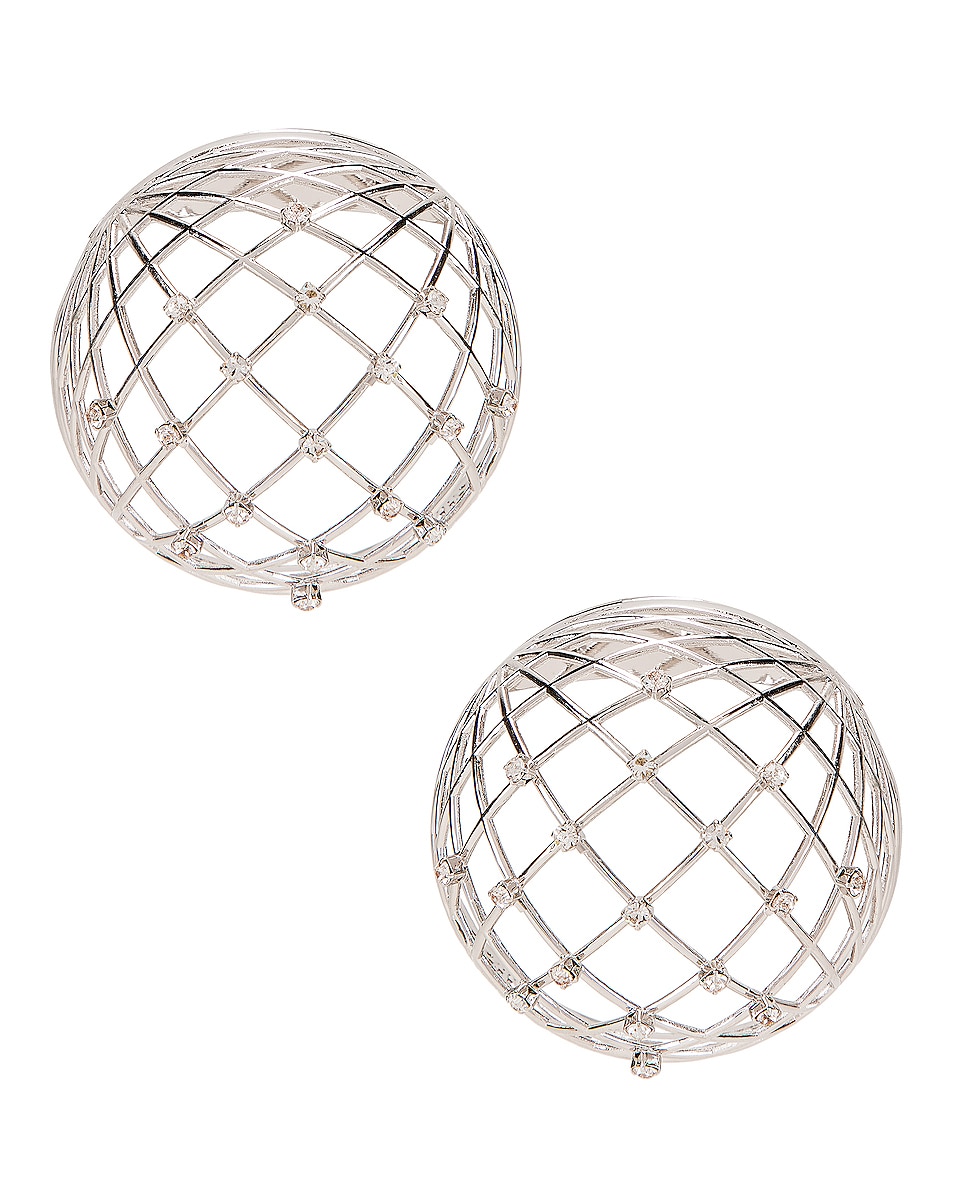 Image 1 of Y/Project Globe Earrings in Silver
