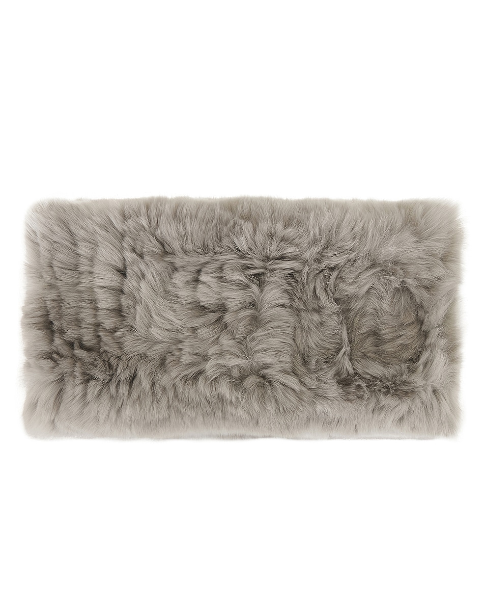 Image 1 of Yves Salomon Knitted Rex Rabbit Headband in Vancouver