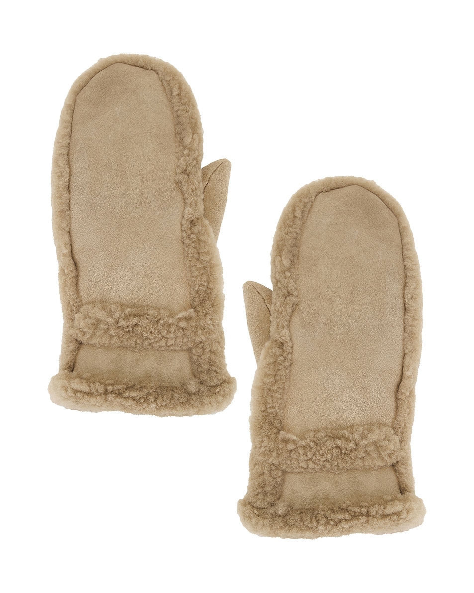 Image 1 of Yves Salomon Merino Mittens in Cairn