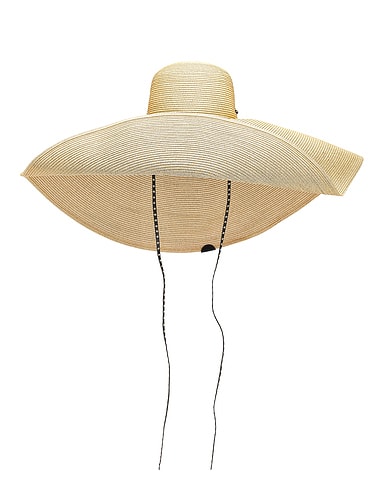 Large Straw Sun Hat With Leather Straps