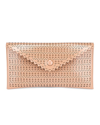 Louise 24 Leather Perforated Clutch