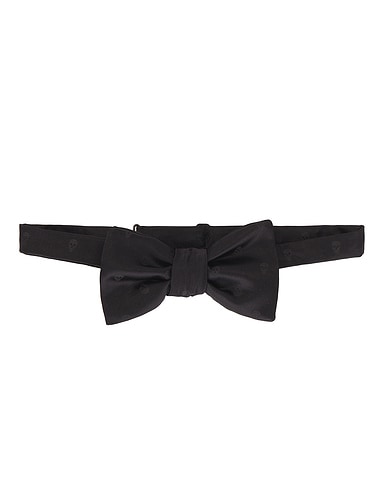 Skull Satin Bow Tie