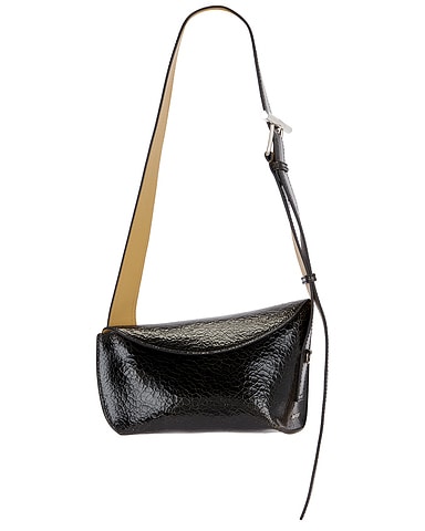 Crackled Leather Sling Bag