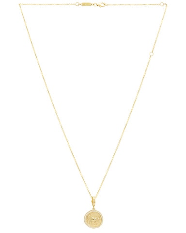 Elefante Small Pave Coin Necklace