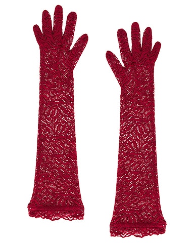 Stretch Lace Elbow Gloves