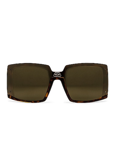 Shield Oversized Square Sunglasses