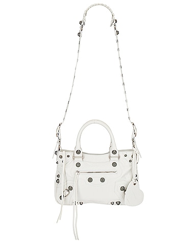 Medium Le Cagole Tote Bag In Optic White