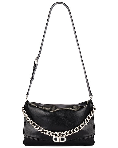 Large Bb Soft Flap Bag In Black