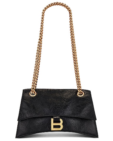 Small Crush Chain Bag In Black