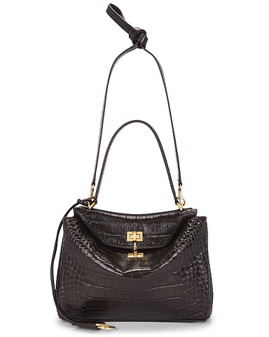 Rodeo Small Croc Embossed Top Handle Bag