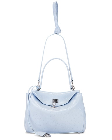 Rodeo Small Ostrich Top Handle Bag