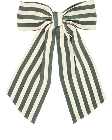 Soda Stripe Bow Barrette