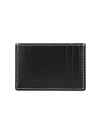 Cassette Stitch Suede Credit Card Case