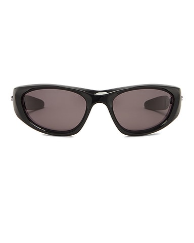 Mix Material Rectangular Sunglasses