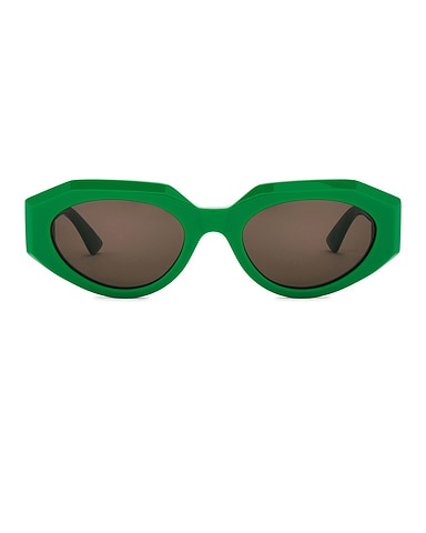 Classic Ribbon Oval Sunglasses