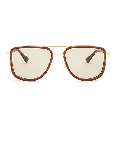 Metal Combi Pilot Sunglasses