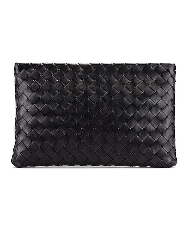 Leather Woven Pouch