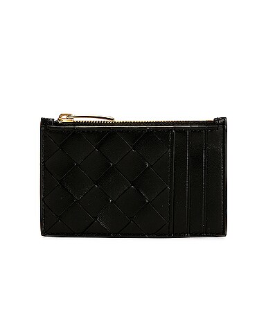 Intrecciato Zipped Card Case