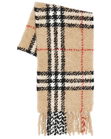 Giant Check Boucle Scarf