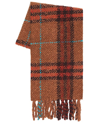 Giant Check Boucle Scarf