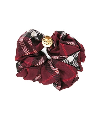 Silk Check Scrunchie