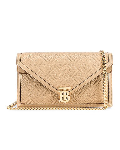 Small Monogram Quilted Envelope Chain Bag