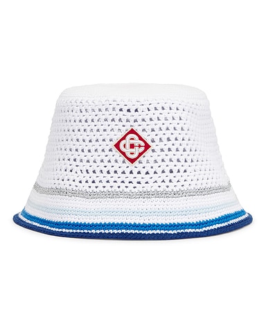 Mesh Stripe Crochet Hat