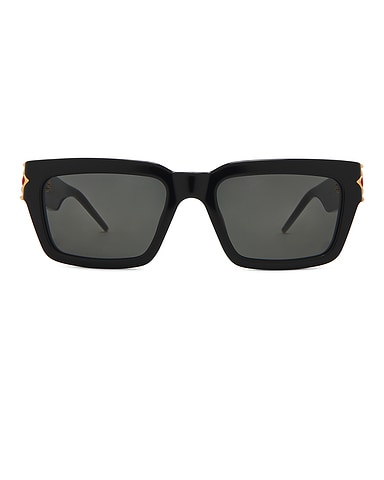 Gold Plated Monogram Plaque Sunglasses