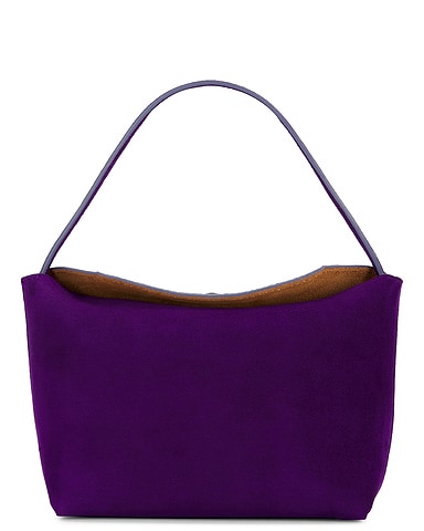 Turnlock Suede Mini Shoulder Bag